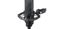 "Audio-Technica AT4040 large-diaphragm cardioid condenser microphone"