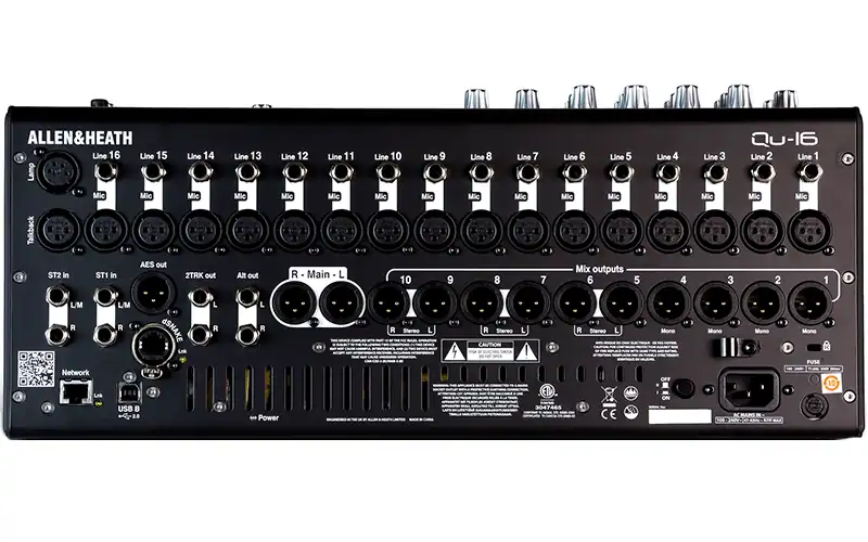 allen & heath qu-16 rear panel