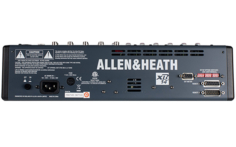 Allen & Heath XB-14-2 console rear panel