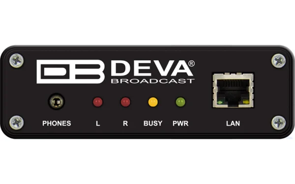 DEVA DB90-TX audio over IP encoder front panel