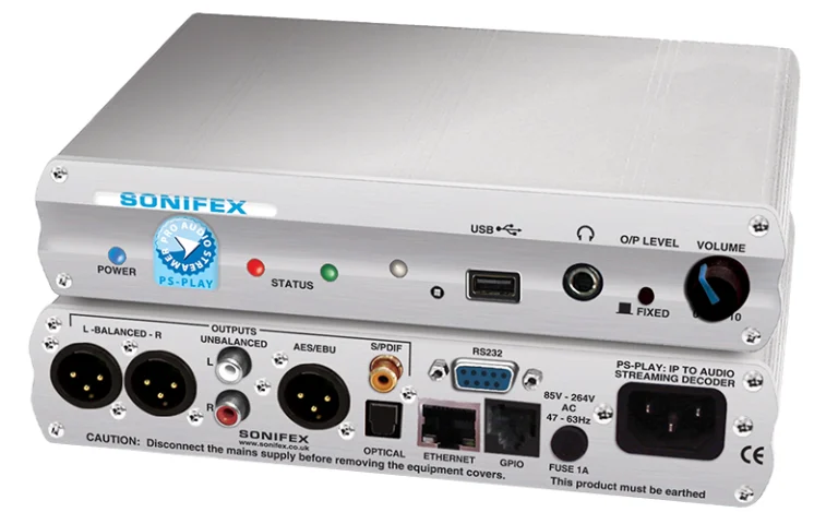 The Sonifex PS-PLAY is a high-performance multi-format audio player, designed for professional broadcast, studio, and AV applications.