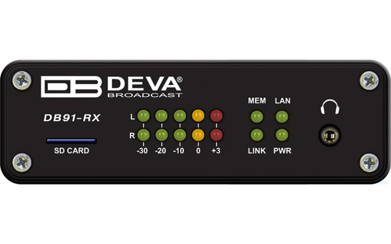 DEVA DB91-RX – Compact IP Audio Decoder for Broadcast-Grade Streaming