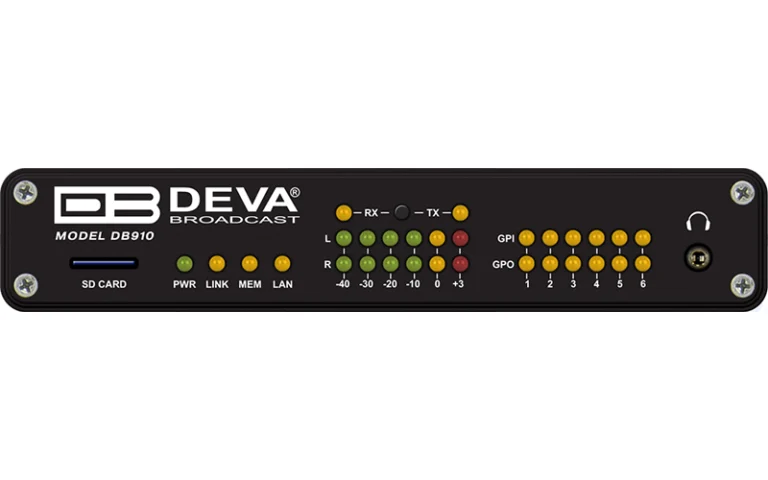 DEVA DB910 – IP Audio Encoder for Reliable Streaming & STL