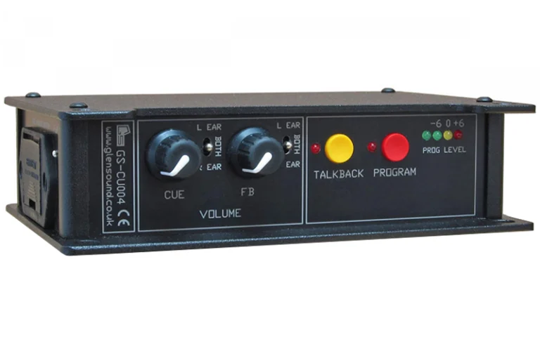 The Glensound GS-CU004 is a high-performance microphone and headphone amplifier, designed for broadcast, live production, and studio environments.