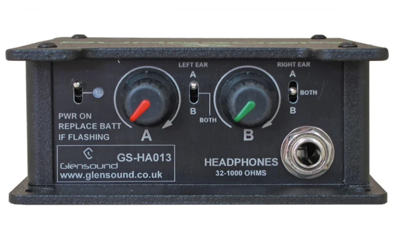 The Glensound GS-HA013 is a high-performance headphone amplifier designed for broadcast, studio, and professional applications.