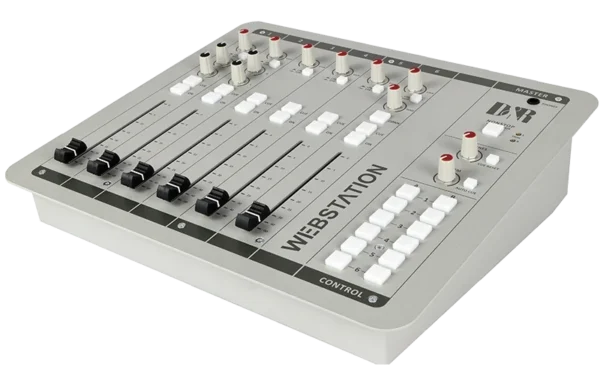 D&R Webstation USB broadcast mixer angled view