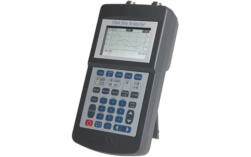 AEA VNA Site Analyzer 6050-5100 dual-port vector network analyzer front view with display and keypad