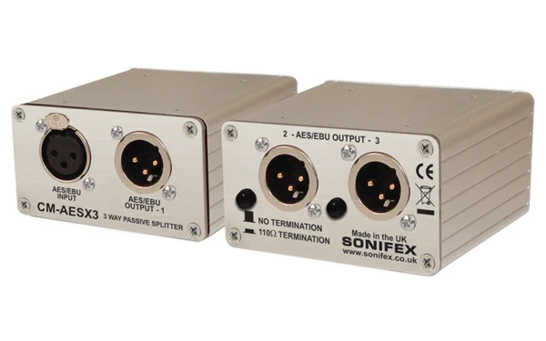 Sonifex CM-AESX3 – 3-Way Passive AES3 Digital Audio Splitter