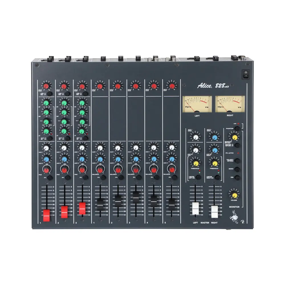 Alice 828 Mixer MK3 black front panel