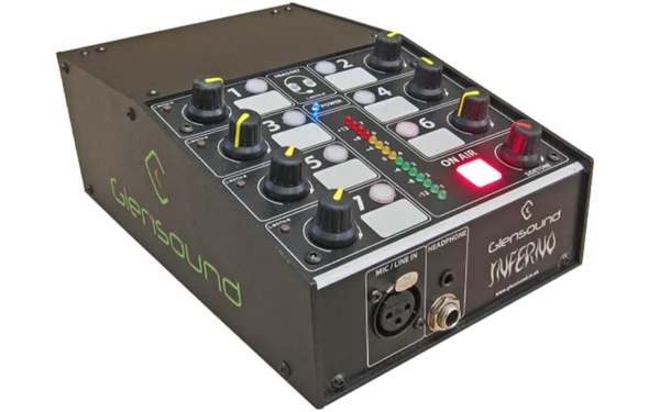 The Glensound INFERNO is a high-performance single commentator’s box designed for professional broadcast applications.