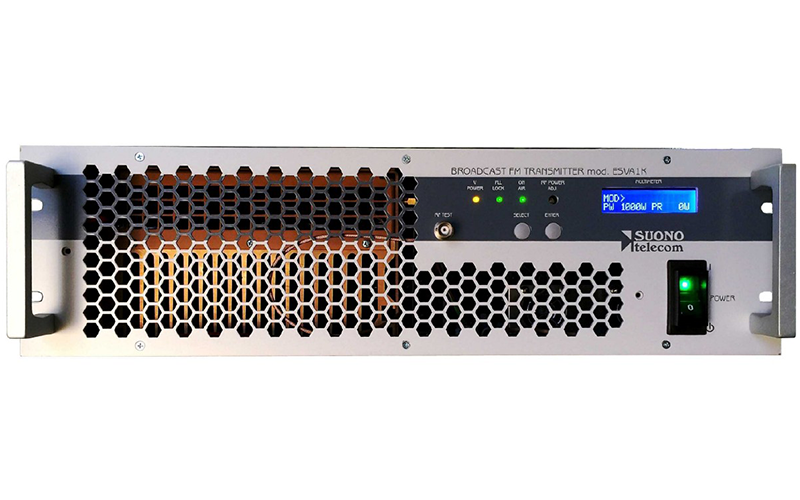 Suono Telecom ESVA1K 1kW FM broadcast transmitter front panel