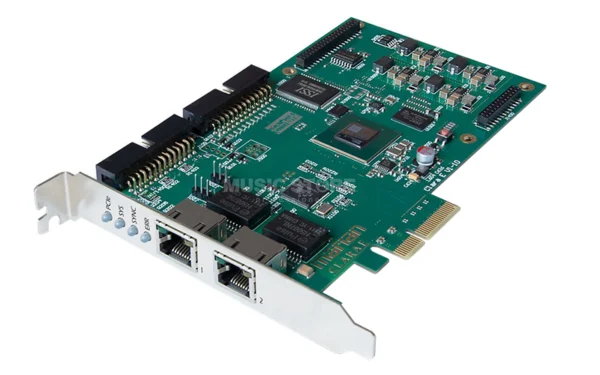Marian Clara E Dante audio interface PCIe sound card with dual Ethernet ports