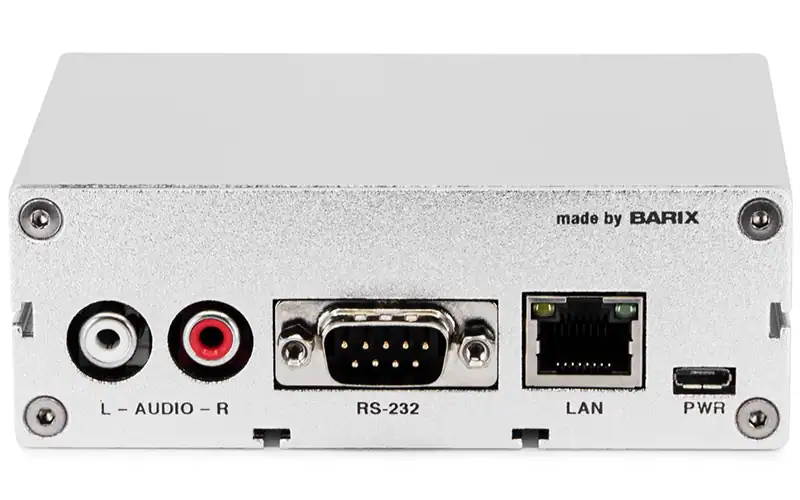 Barix Instreamer Classic IP audio encoder rear connections