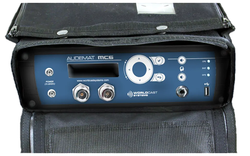Audemat MC6 measurement platform portable DAB FM test unit front view