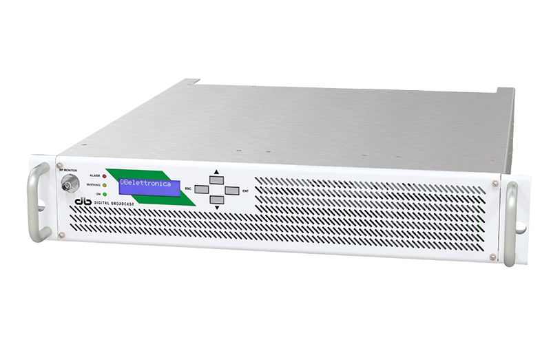 DB KFG 100 100W solid-state FM amplifier front perspective view