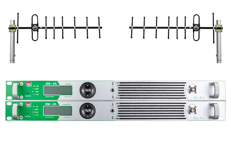 TEM STL 48-1100MHz studio to transmitter link with antennas