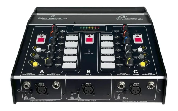 The Glensound CU001 Dante V1 is a highly versatile, professional-grade three-commentator unit designed for live broadcasting and commentary applications.