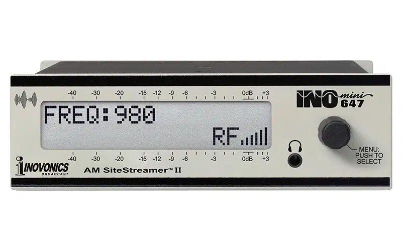 "Inovonics 647 AM SiteStreamer II remote AM broadcast monitoring receiver"