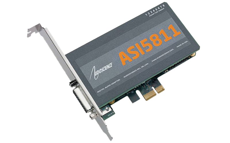 AudioScience ASI5811 sound card with PCI Express edge connector