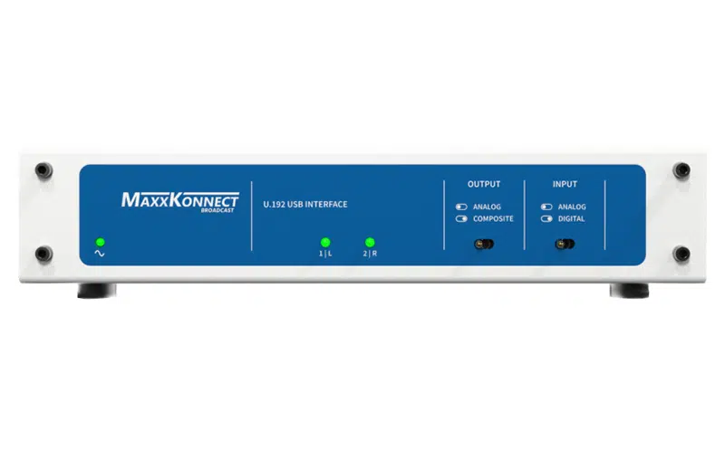 "MaxxKonnect U.192 MPX USB audio interface for FM broadcast"