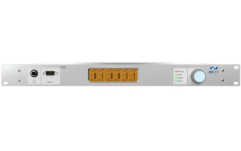 The new 2WCOM A30 FM Monitoring Receiver Decoder offers complete monitoring of all-important "ON-AIR" FM and RDS parameters in your FM network.