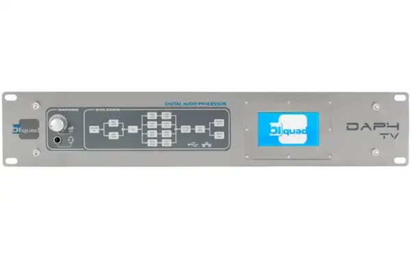 The Biquad DAP4-TV is a high-performance digital audio processor engineered for professional broadcasting applications.