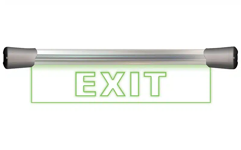 The Sonifex LD-40F1EXIT SignalLED range of illuminated RGB LED signs are a new range of signs designed for outside recording