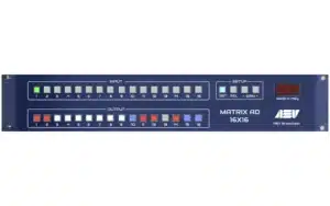 The AEV MATRIX AD 16x16 is 2U rack-mount 19" high quality audio MPX switcher equipped with one Main input