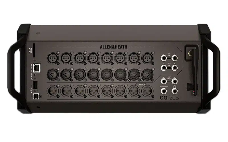 The Allen & Heath CQ-20B is the highest channel-count mixer in the range and is controlled via the free CQ MixPad app.