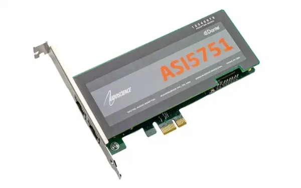 The AudioScience ASI5751 is a premium Dante®-enabled sound card