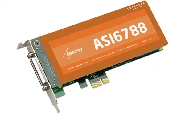 The AudioScience ASI6788 is one of our professional Low Profile PCI Express sound card designed for use in radio broadcast automation and studio systems.