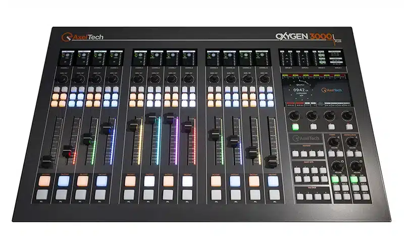 The AxelTech Oxygen 3000 Plus is a state-of-the-art digital broadcast audio mixer
