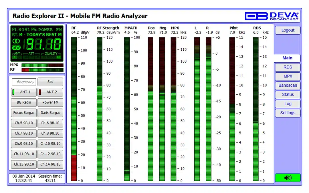 deva radio explorer 11 interface