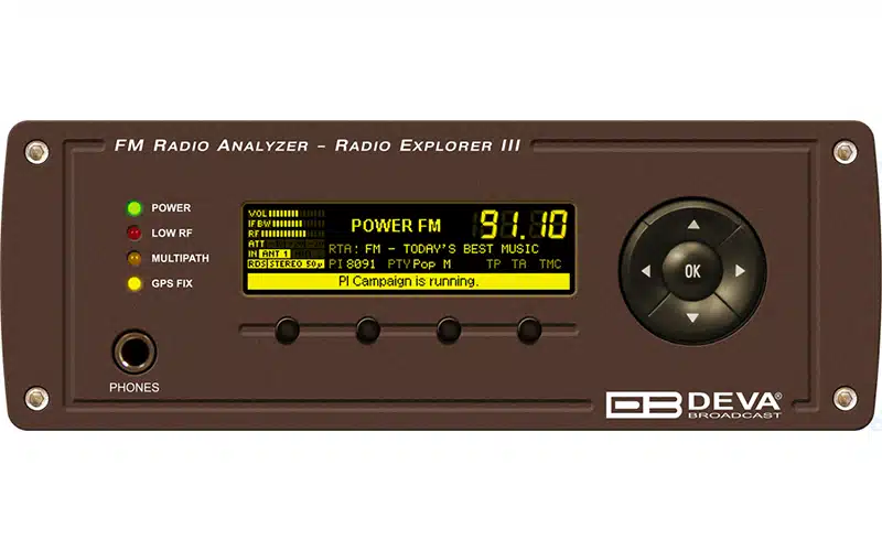DEVA Radio Explorer III FM – Handheld FM Signal Analyzer with GPS Logging