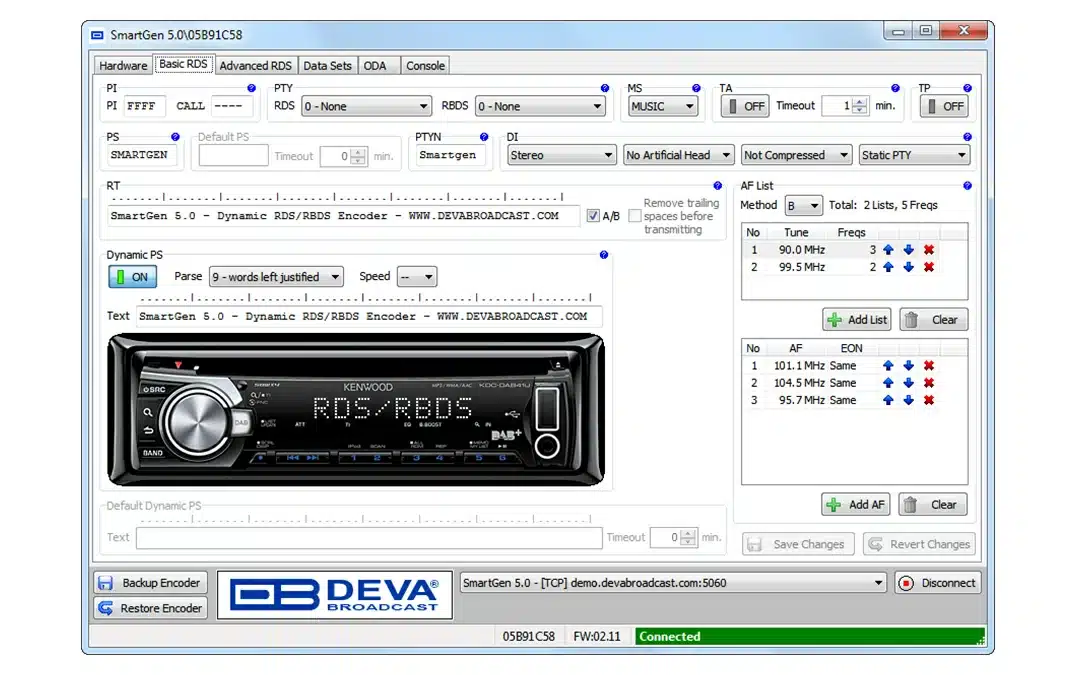 deva smartgen 50 interface