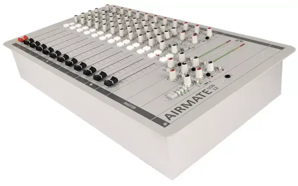 The D&R AIRMATE-12 USB Broadcast mixer is a highly versatile and exceptional-quality radio production mixer designed to cater to the needs of radio production DJs.