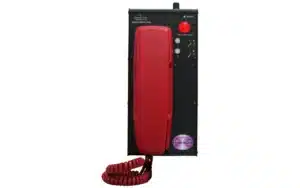 The user of the handset on the Glensound Beatrice P2 unit can listen to two audio feeds from the network and send two audio channels out onto the network.