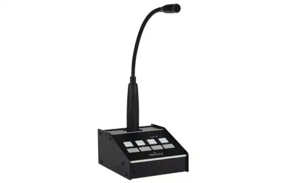 The Glensound Beatrice PM1 is a single-channel paging station designed for the Beatrice Dante intercom system.