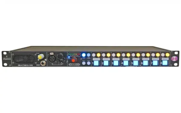 The Glensound BEATRICE R8 is a fully featured 8 channel rackmount intercom with crystal clear audio designed for broadcast and professional audio applications.