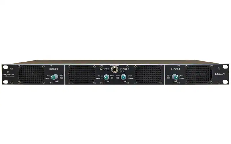 The Glensound Bella 4 is a four loudspeaker confidence monitoring rack featuring an extended acoustic frequency range and low distortion.