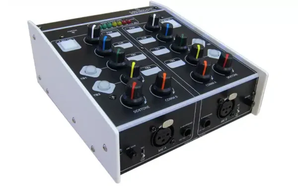 The Glensound Express IP Mini is a cutting-edge 2-user Dante/AES67 commentary unit