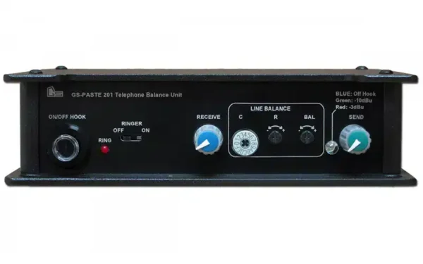 Ensure seamless telephone audio integration with the Glensound GS-PASTE 201 Line Powered Telephone Balancing Unit.