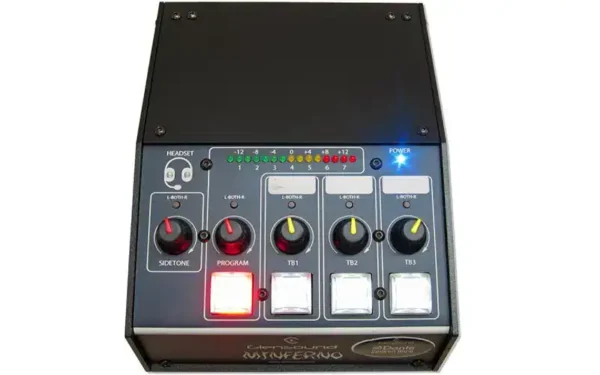 The Glensound MINFERNO/3 is a high-performance single-commentator’s box designed for professional broadcast