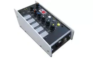 The Glensound Talent Remote is an advanced remote control unit designed to integrate seamlessly with the Glensound Talent Box.