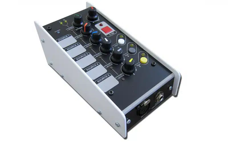The Glensound Talent Remote is an advanced remote control unit designed to integrate seamlessly with the Glensound Talent Box.