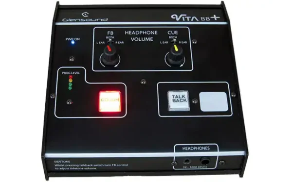 The Glensound VITA BB Plus is a highly versatile announcer’s box designed for professional broadcasting with complete commentary functionality.
