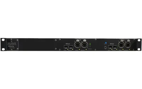The Glensound Vittoria 64 RR is a 64-channel Ravenna® to Ravenna® network bridge