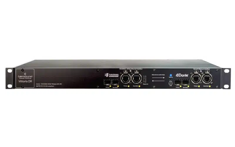 The Glensound Vittoria DR is designed to link thirty-two channels from either two separate Dante networks