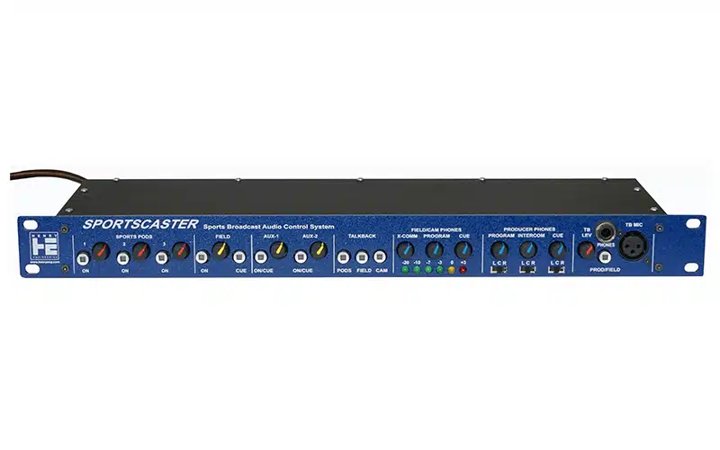 The Henry Engineering SPORTSCASTER is an audio control system for managing the audio portion of a sporting event radio or video broadcast.