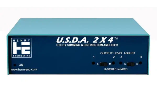 The Henry Engineering USDA 2X4 is a unique 2×4 mini-DA that can be used to combine or split audio signals for distribution.